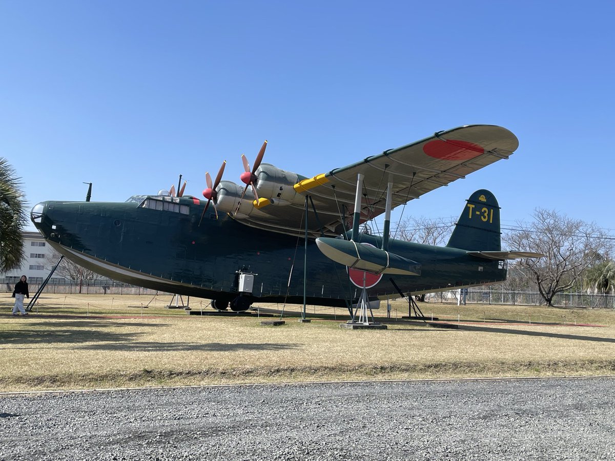 yukikaze_2009's tweet photo. 鹿屋で二式大艇を見てきました。現存する唯一の機体らしく、異常に保存状態が良くて綺麗でした https://t.co/xuFYcRvH0i