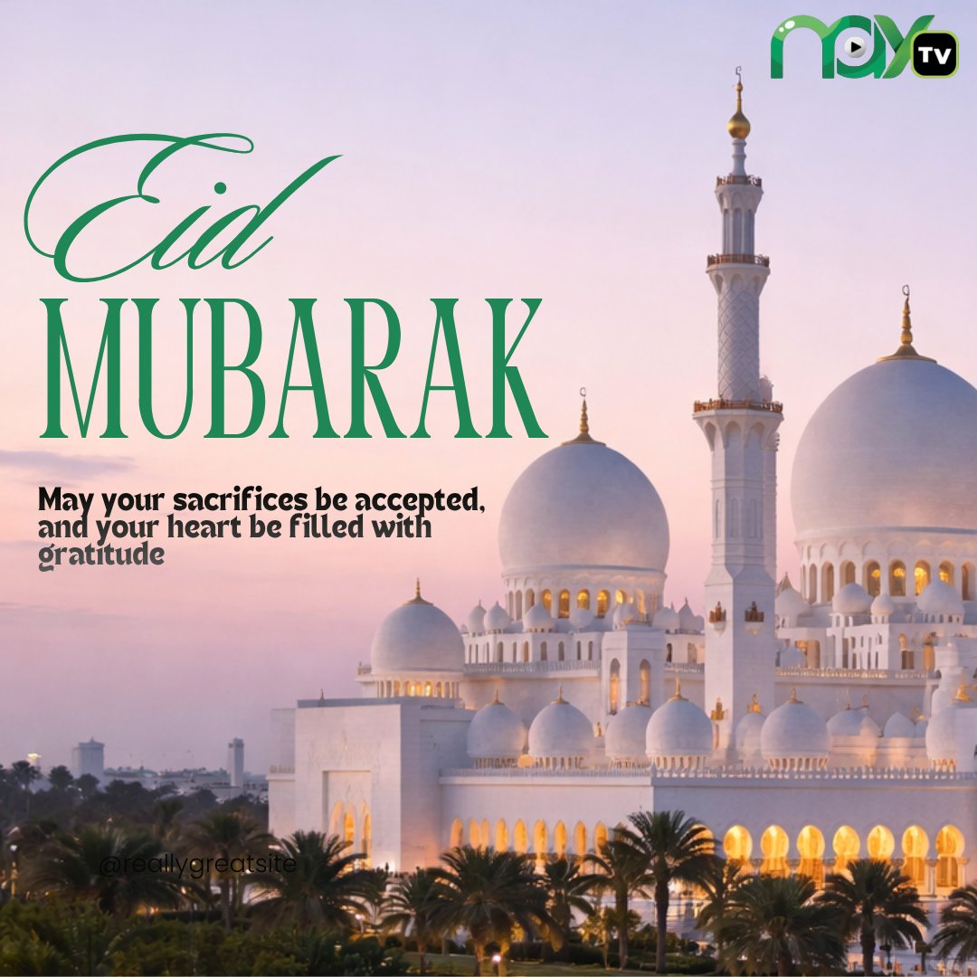 officialmaytv's tweet photo. Eid Mubarak to all Muslim Faithfuls! May this beautiful day bring peace to your heart, joy to your home, and countless blessings to your life. 🌙✨ https://t.co/poAuOxnDtN