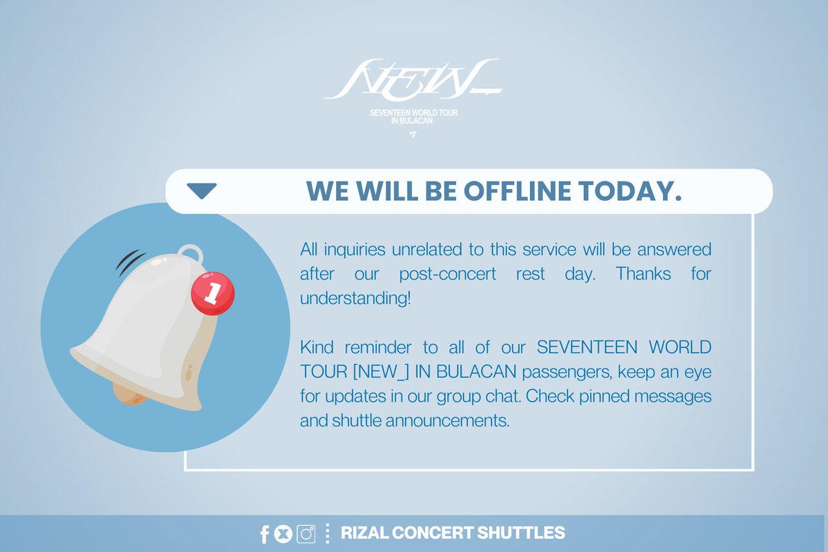 RIZAL CONCERT SHUTTLES tweet media
