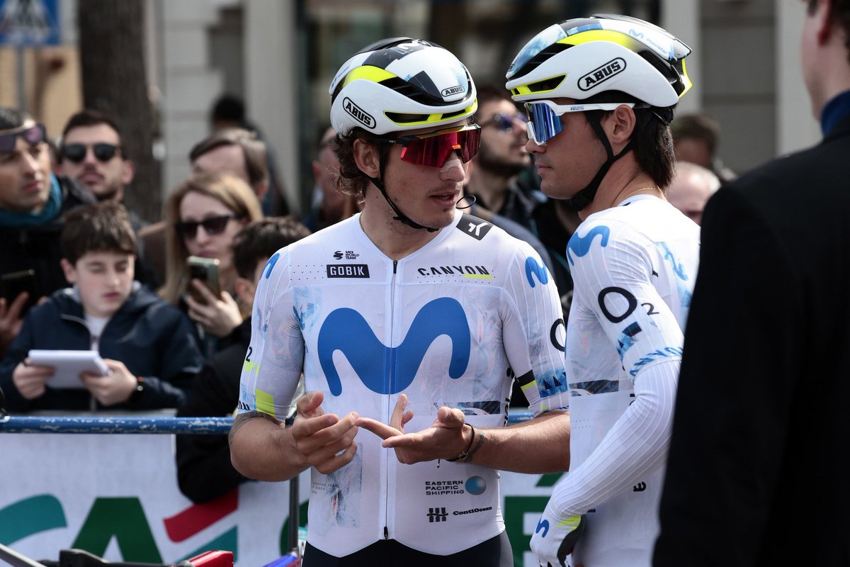 LRoisDuPeloton's tweet image. Movistar pour #MilanoSanremoᴿᴾ

📱AULAR Orluis
📱BARRENETXEA Jon, 4e #RuraCeramica 10e #72RDS  12e #KBK26
📱GARCÍA CORTINA Iván
📱MACIEJUK Filip
📱MILESI Lorenzo
📱MORO Manlio
📱TESFATSION Natnael