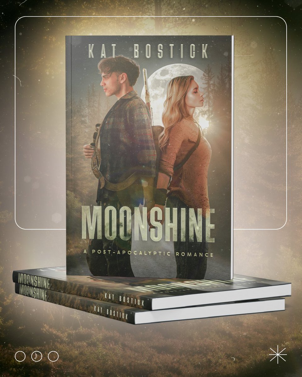miblart's tweet photo. We created this #bookcover for Kat Bostick’s post-apocalyptic #romance Moonshine. The back-to-back characters create emotional tension. Visit our portfolio to enjoy more #coverdesigns across genres — https://t.co/GJj5rZJELz https://t.co/H0WhAvr7Yn