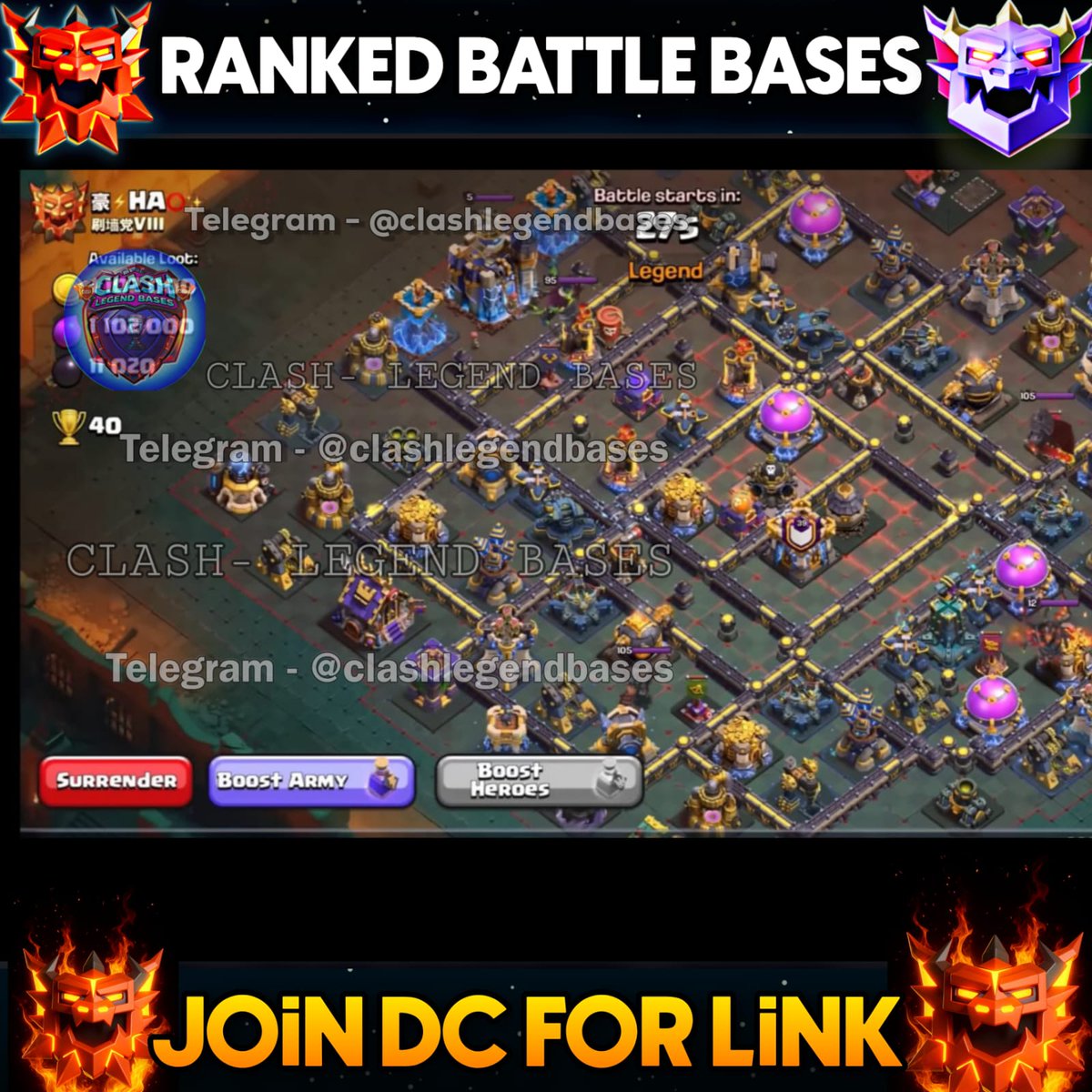 Clash- Legend Bases tweet media