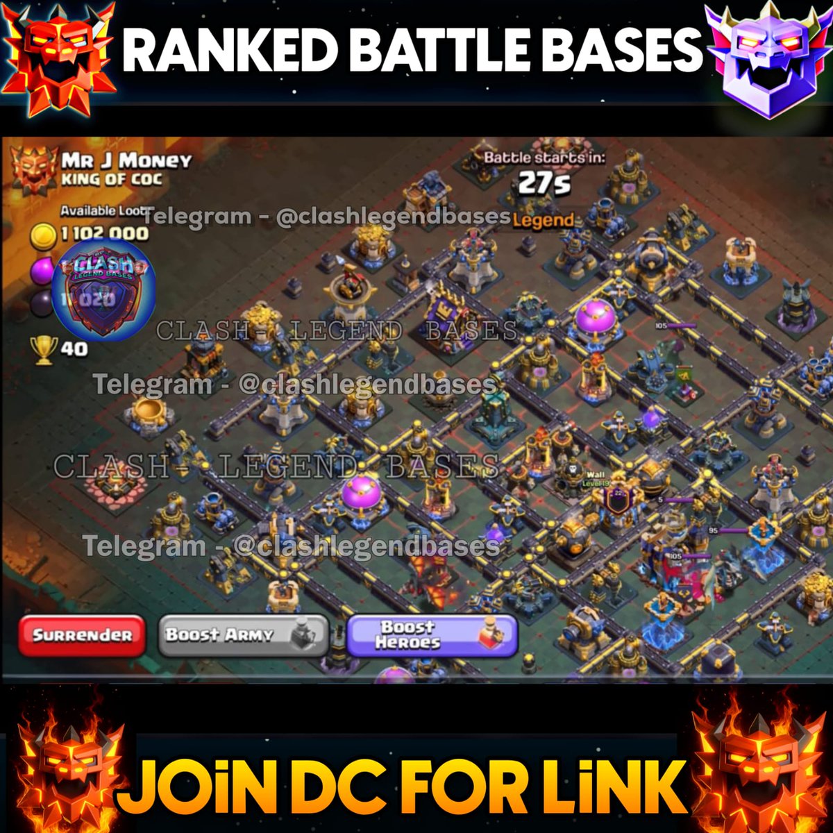 Clash- Legend Bases tweet media