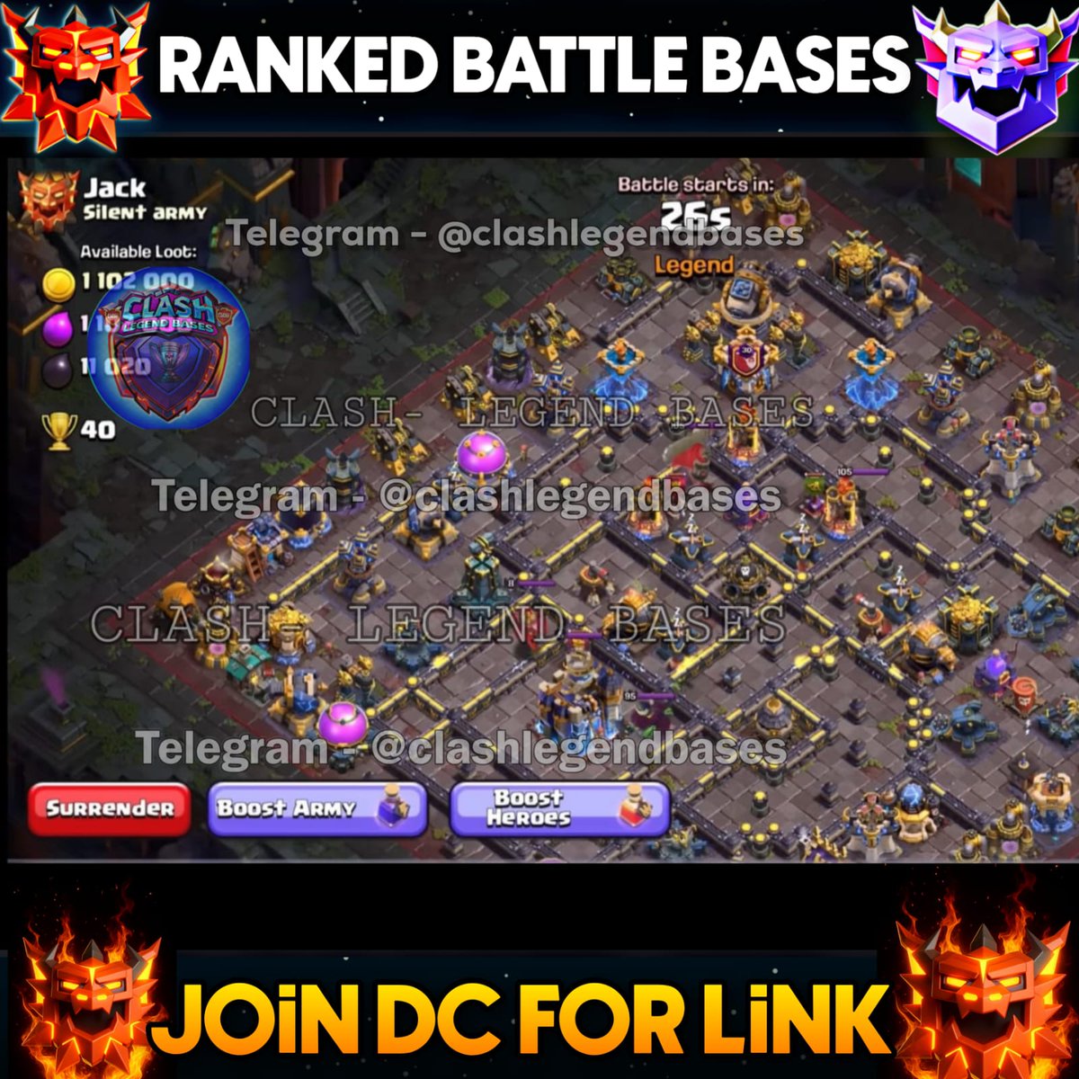 Clash- Legend Bases tweet media