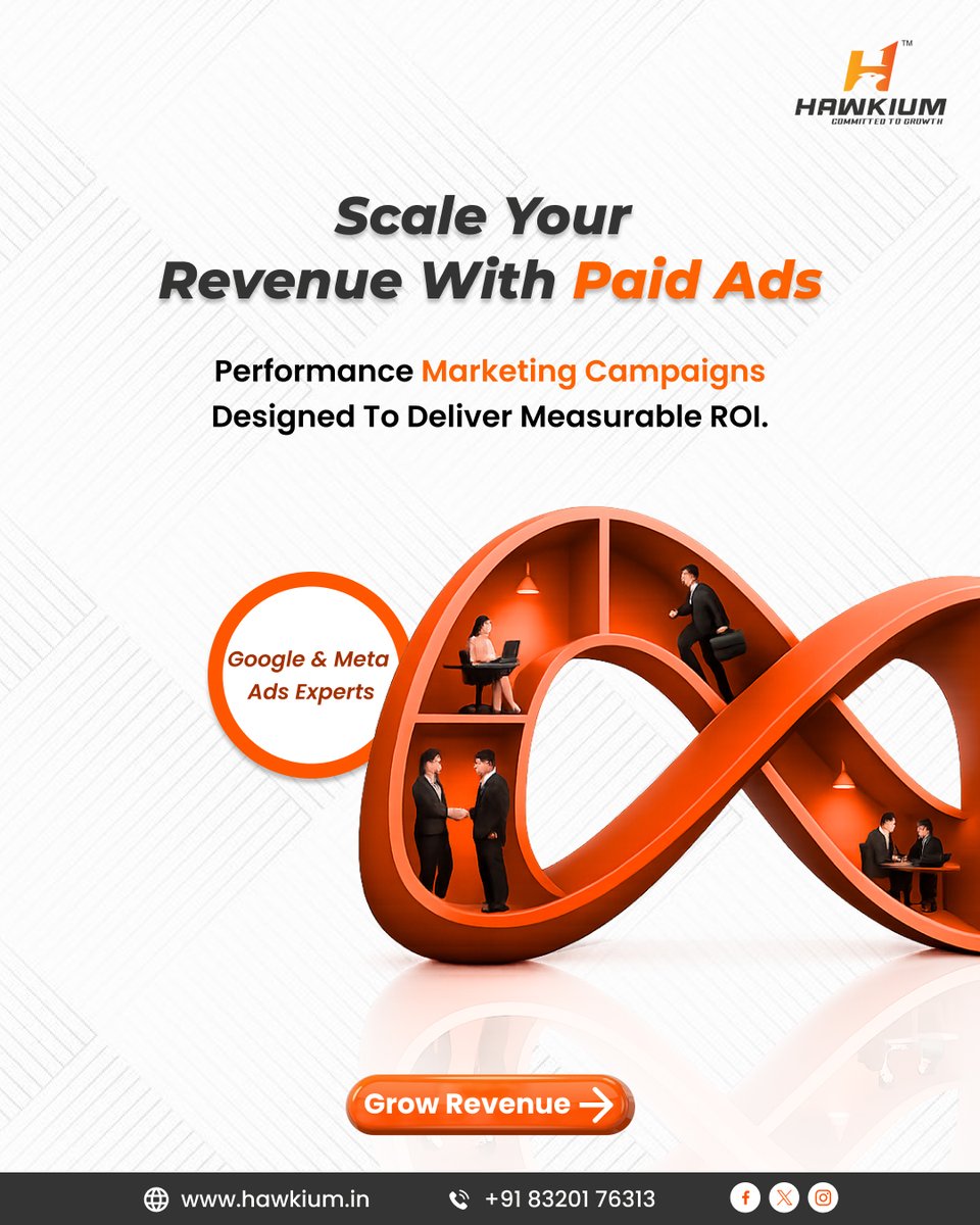 Hawkiumdm's tweet photo. Scale your revenue with paid ads.
Hawkium runs Google &amp; Meta campaigns designed for measurable ROI.

🌐 https://t.co/EtFfIZmLHf
📞 +91 83201 76313

#Hawkium #PaidAds #GoogleAds #MetaAds #PerformanceMarketing #ROIMarketing https://t.co/rDYFjEUJw1