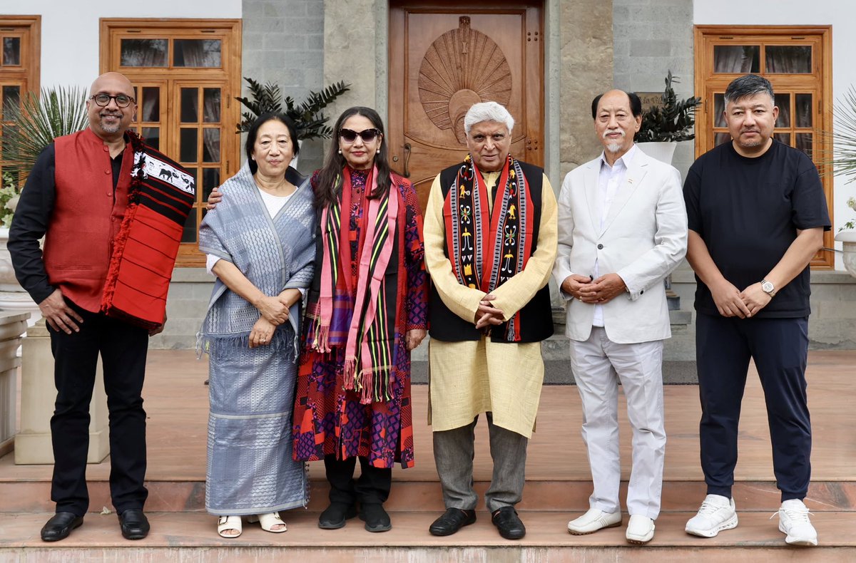 abumetha's tweet photo. An afternoon exceptionally well spent with two national treasures - Shabana Azmi and Javed Akhtar. @AzmiShabana @Javedakhtarjadu 

Icons of art, intellect, and expression, their presence and insights made the interaction truly enriching and inspiring.

Thank you for your visit, and wishing you a memorable Nagaland experience.

Nagaland is honoured.