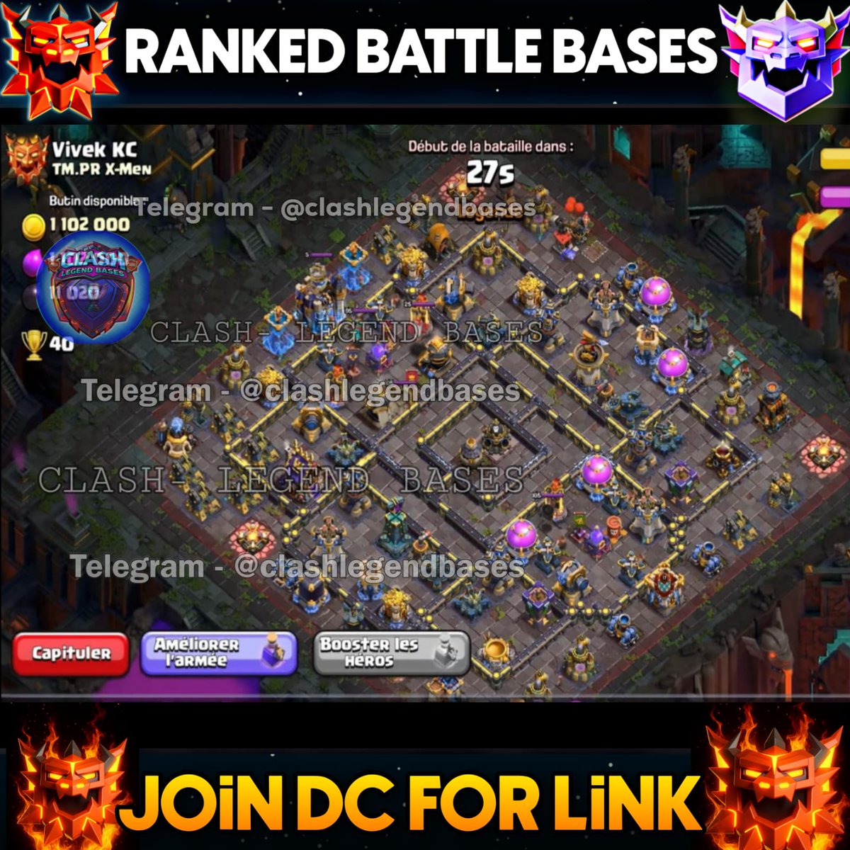 Clash- Legend Bases tweet media