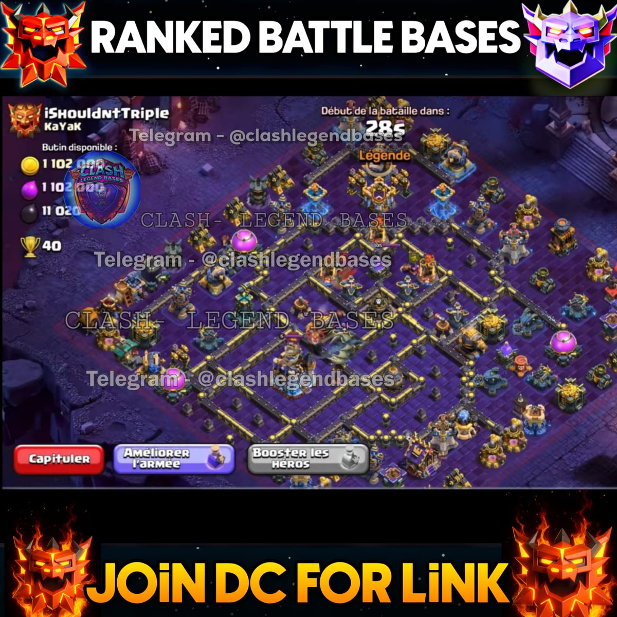 Clash- Legend Bases tweet media