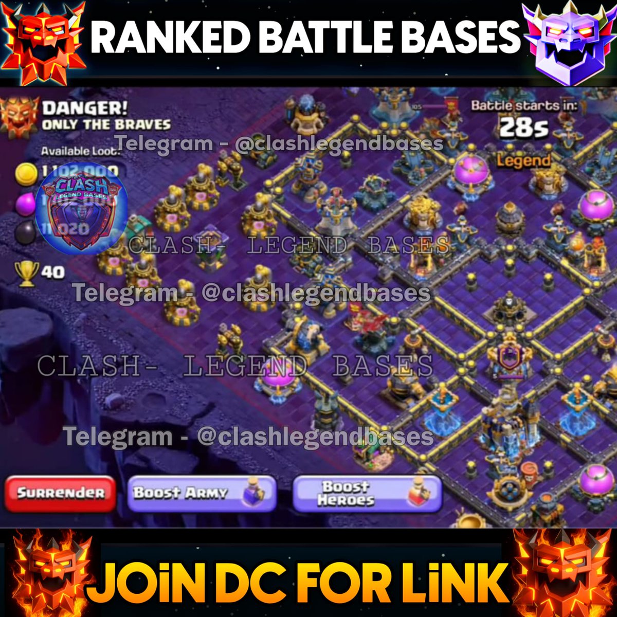 Clash- Legend Bases tweet media