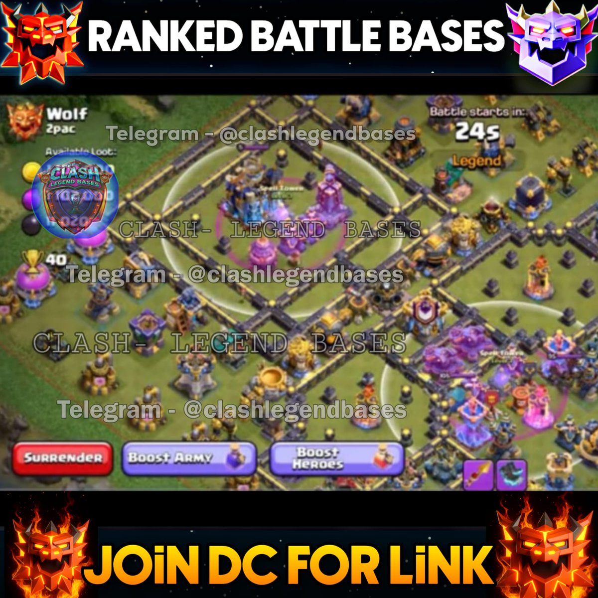 Clash- Legend Bases tweet media