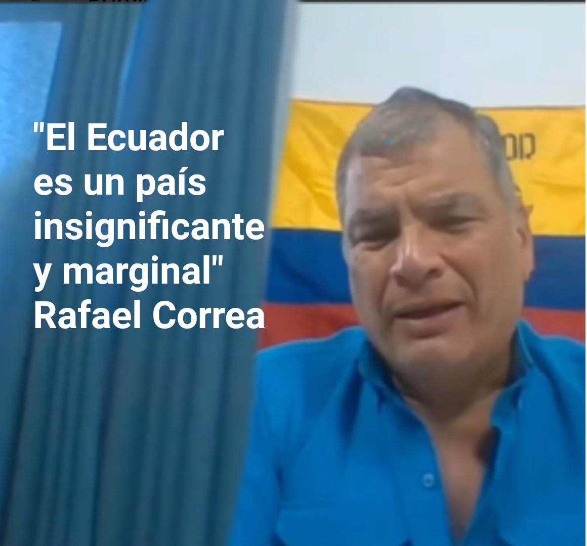 Asi odia al Ecuador...como cuando pidió que México invada al puerto de Guayaquil...esta bestia jamás regresará a Carondelet, debe estar en una cárcel de Estados Unidos
