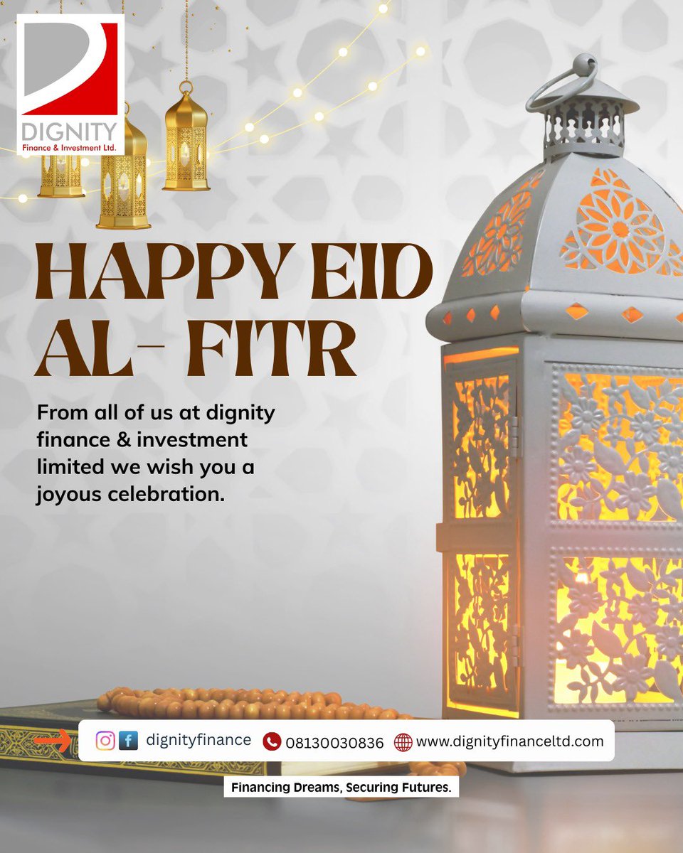 dignity_finance's tweet photo. Eid Mubarak 🌙✨
To our amazing customers, thank you for your continued love and support. May this beautiful day bring you peace, joy, and countless blessings. https://t.co/vF6vGzR9iK