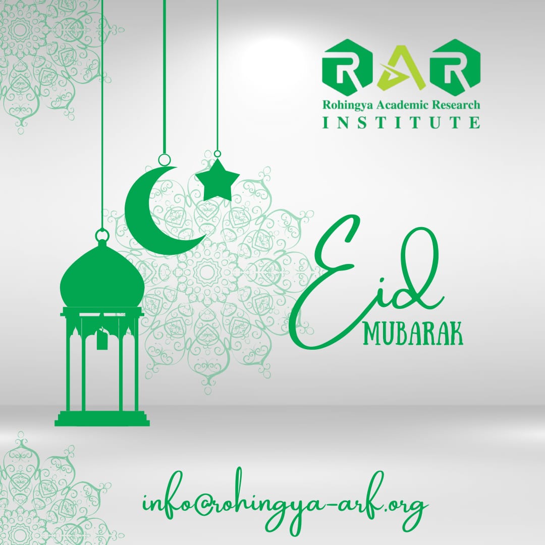 RARInstitute's tweet photo. Eid ul-Fitr Mubarak from RAR-Institute! 

On this sacred occasion of Eid ul-Fitr, we extend our heartfelt greetings and duʿās to all our research learners, their families, the Muslim Ummah, and our entire Rohingya community.

Read more...
https://t.co/RjYkMAbSI2 https://t.co/7IqrybmyUC
