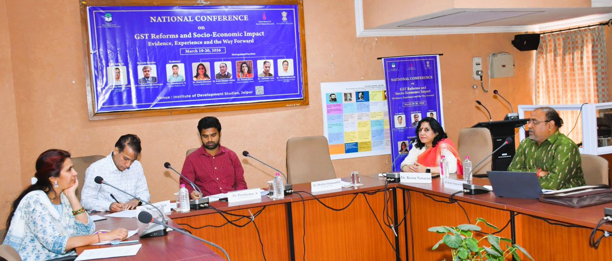 IDS_JPR's tweet photo. Glimpses of Day 2 of the National Conference on “GST Reforms and Socio-Economic Impact: Evidence, Experience and the Way Forward” hosted by Institute of Development Studies (IDS), Jaipur. https://t.co/4jhSuH5kps