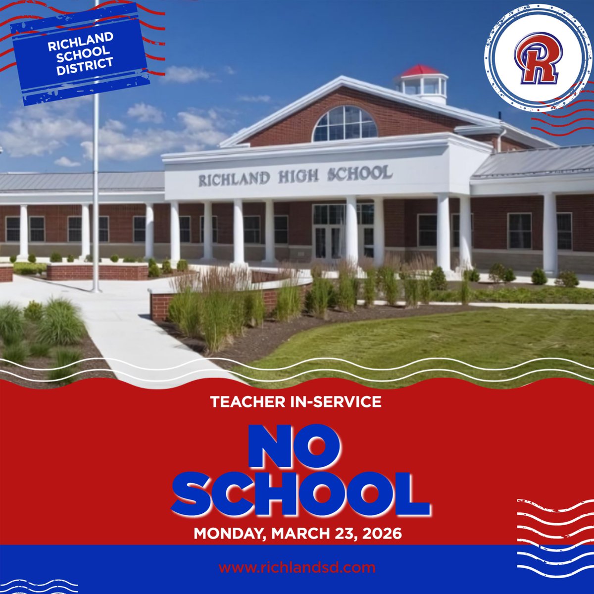 Mark your calendars! 🗓️ Students have the day off this coming Monday, March 23, while our staff is busy with professional development.

We hope our students have a productive and restful break!