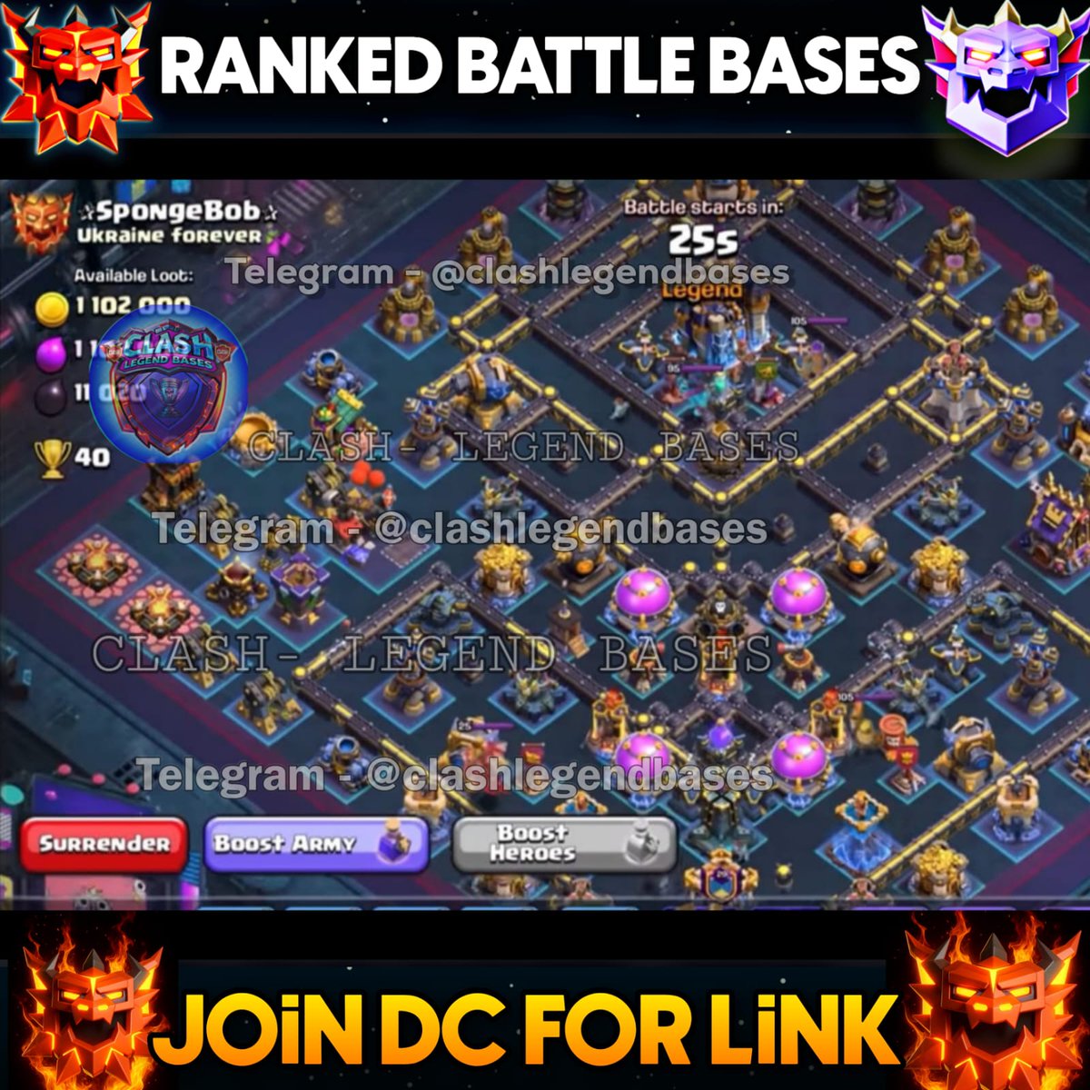 Clash- Legend Bases tweet media