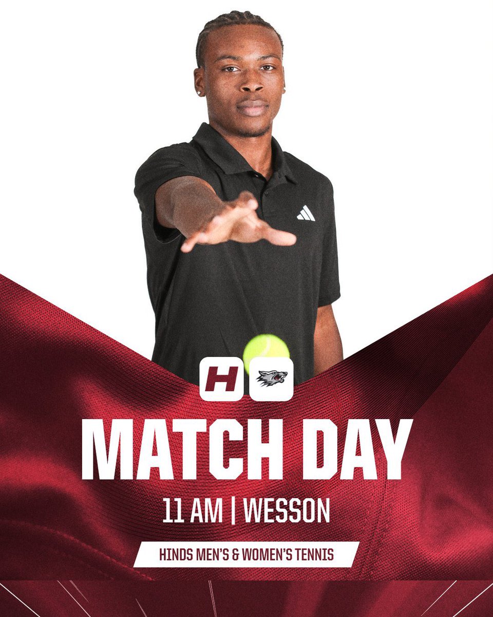 HindsTennis's tweet image. Match Day!!
Men’s and Women’s Tennis
🆚 Copiah Lincoln CC
🗓️ Friday, March 20
⏰ 11:00 am
📌 Wesson, MS
🎾🦅💯🔥 #itatennis #njcaa  #trusttheprocess #BetterTogether #hindsstandards  @HindsAthletics