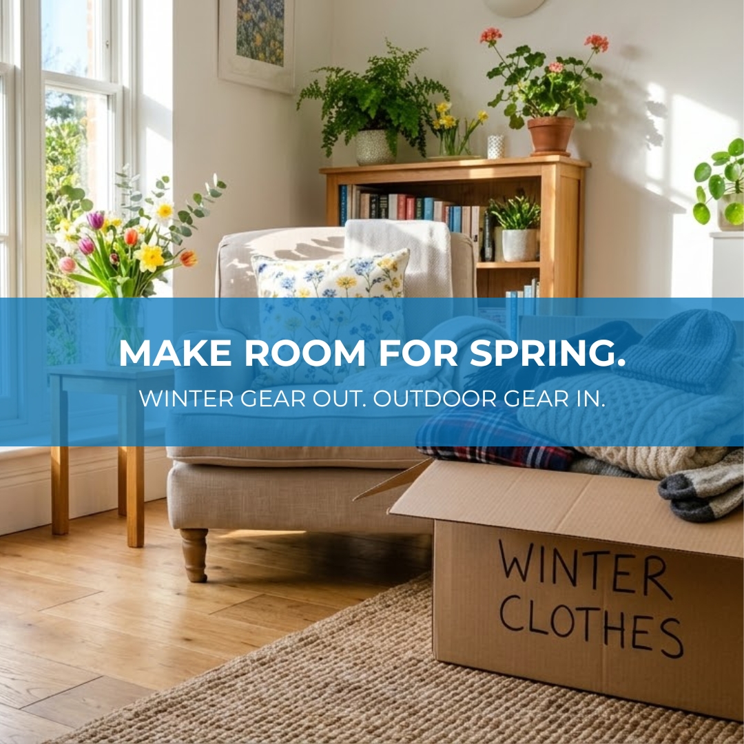 StoreAtColumbia's tweet photo. Spring is here 🌷

Time to swap the winter gear for outdoor essentials. #ColumbiaSelfStorage makes it easy to keep your home organized all year long. https://t.co/Yow9I1knRz