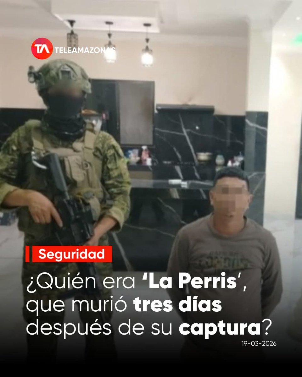Alias ‘La Perris’, presunto cabecilla de sicarios de Los Tiguerones, murió tres días después de su captura en #Ecuador. Las autoridades investigan las circunstancias del fallecimiento. Conoce quién era él aquí 🔗