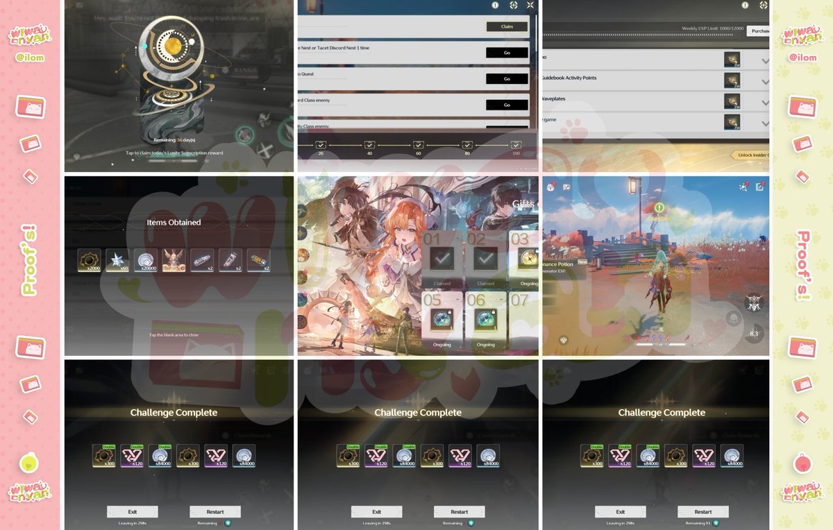 wiwa! 🩷 Genshin WuWa HSR ZZZ joki pilot tweet media