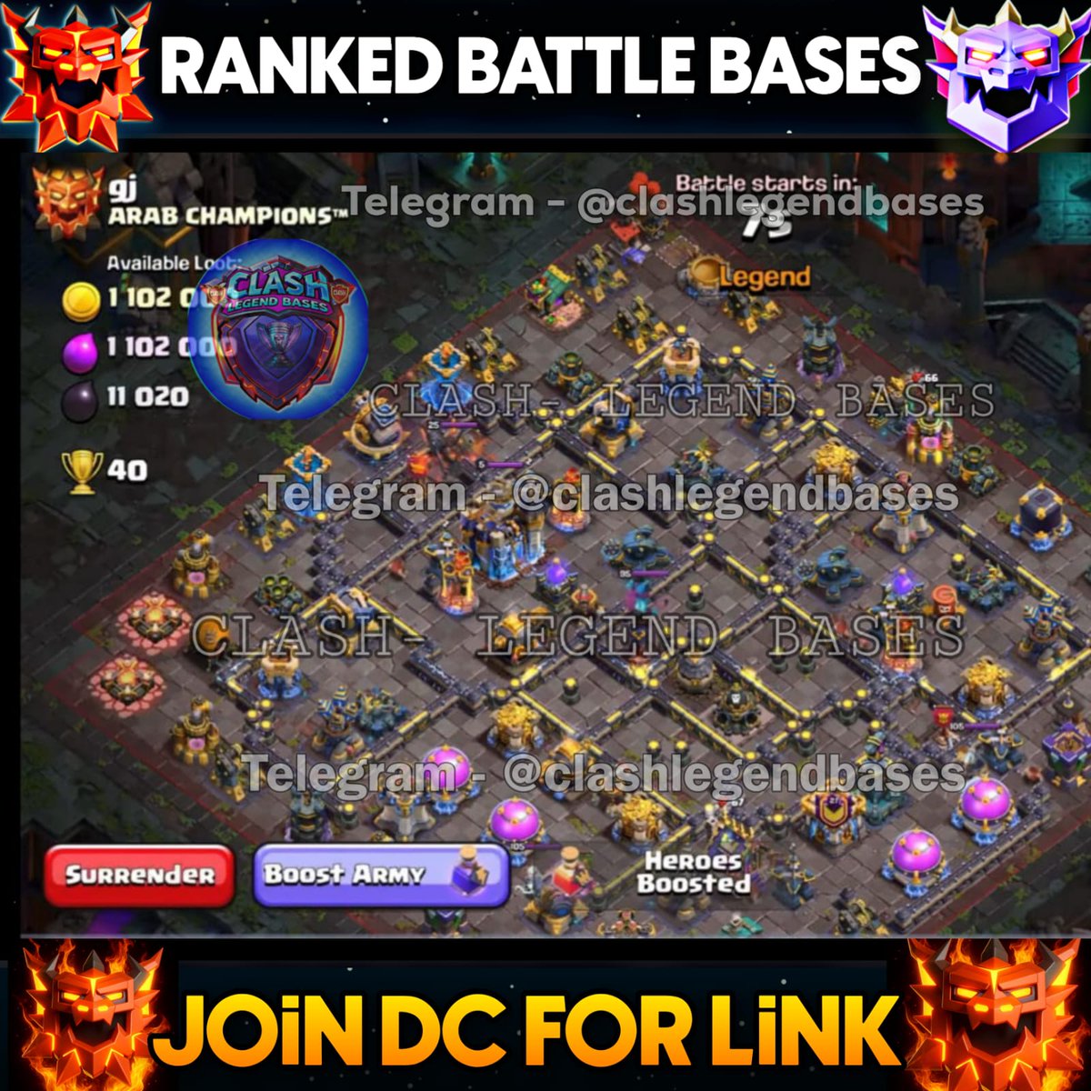 Clash- Legend Bases tweet media