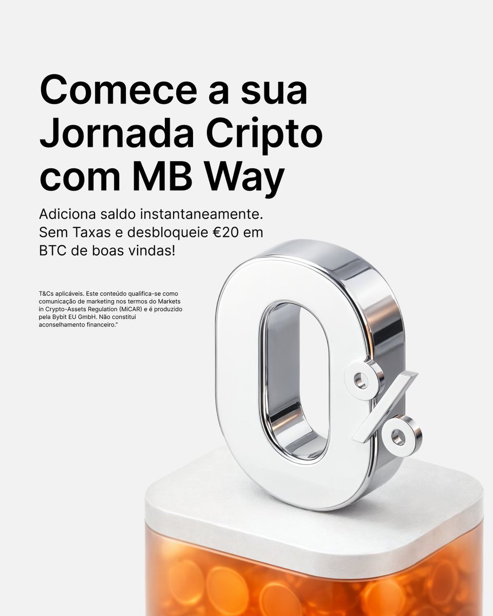 Comece a sua jornada cripto com facilidade 🚀

Com MB Way, adicione saldo instantaneamente, sem taxas, e ainda receba 20€ em BTC de boas-vindas.

Simples, rápido e pronto para dar o próximo passo no mundo cripto.