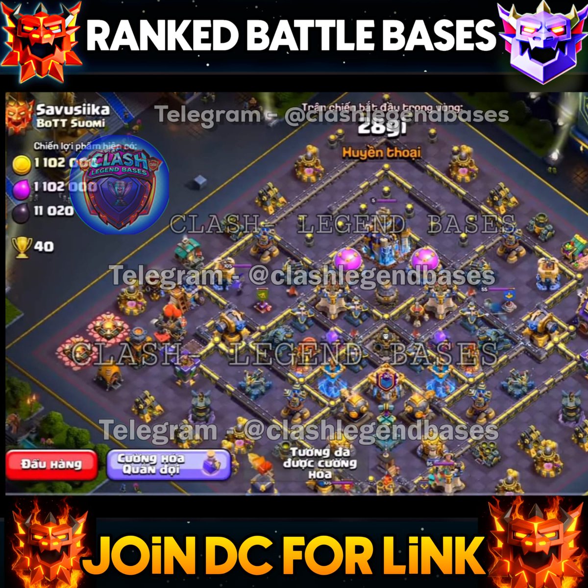 Clash- Legend Bases tweet media