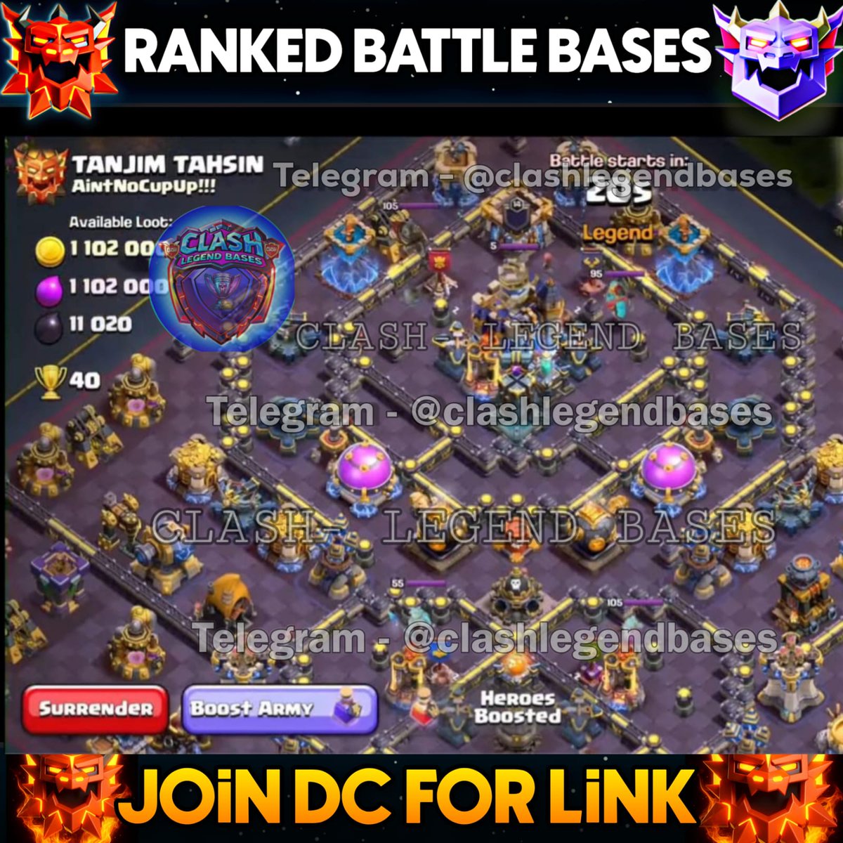 Clash- Legend Bases tweet media