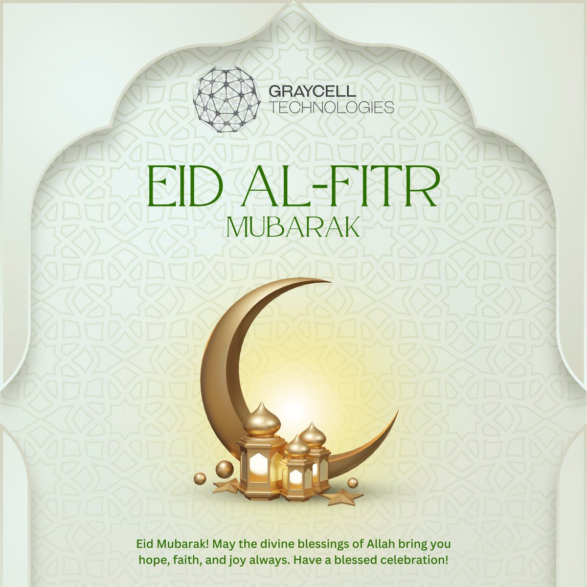 GrayCellTech's tweet photo. Eid Mubarak 🌙✨

May this Eid bring peace, prosperity, and new growth opportunities. Wishing you and your loved ones happiness, success, and continued progress. 🌟

#GrayCellTechnologies #EidMubarak #GrowthTogether #FestiveSpirit #Gratitude #NewBeginnings https://t.co/Rdo86yWdBR