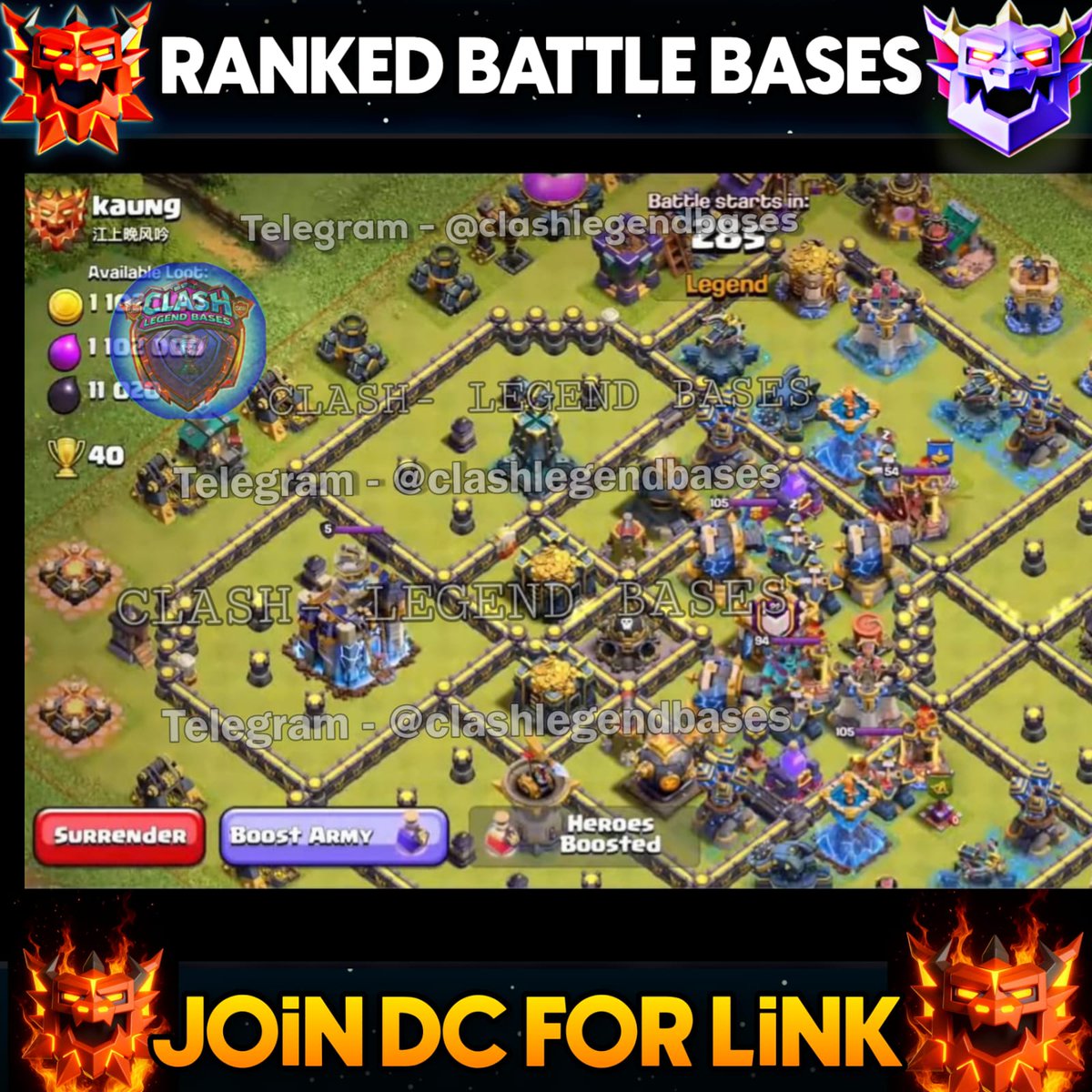 Clash- Legend Bases tweet media