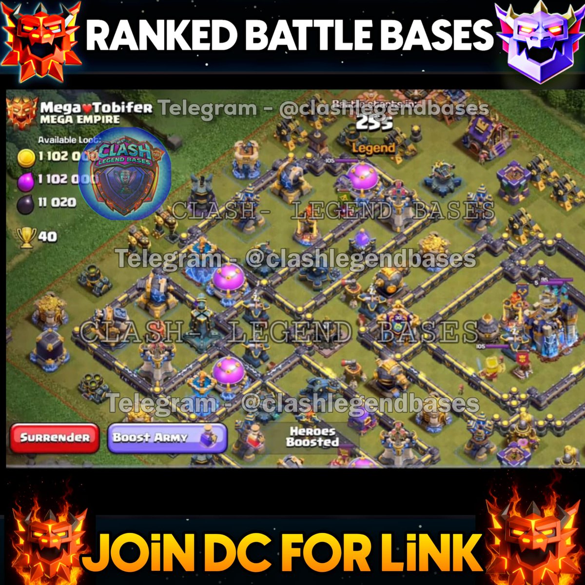 Clash- Legend Bases tweet media