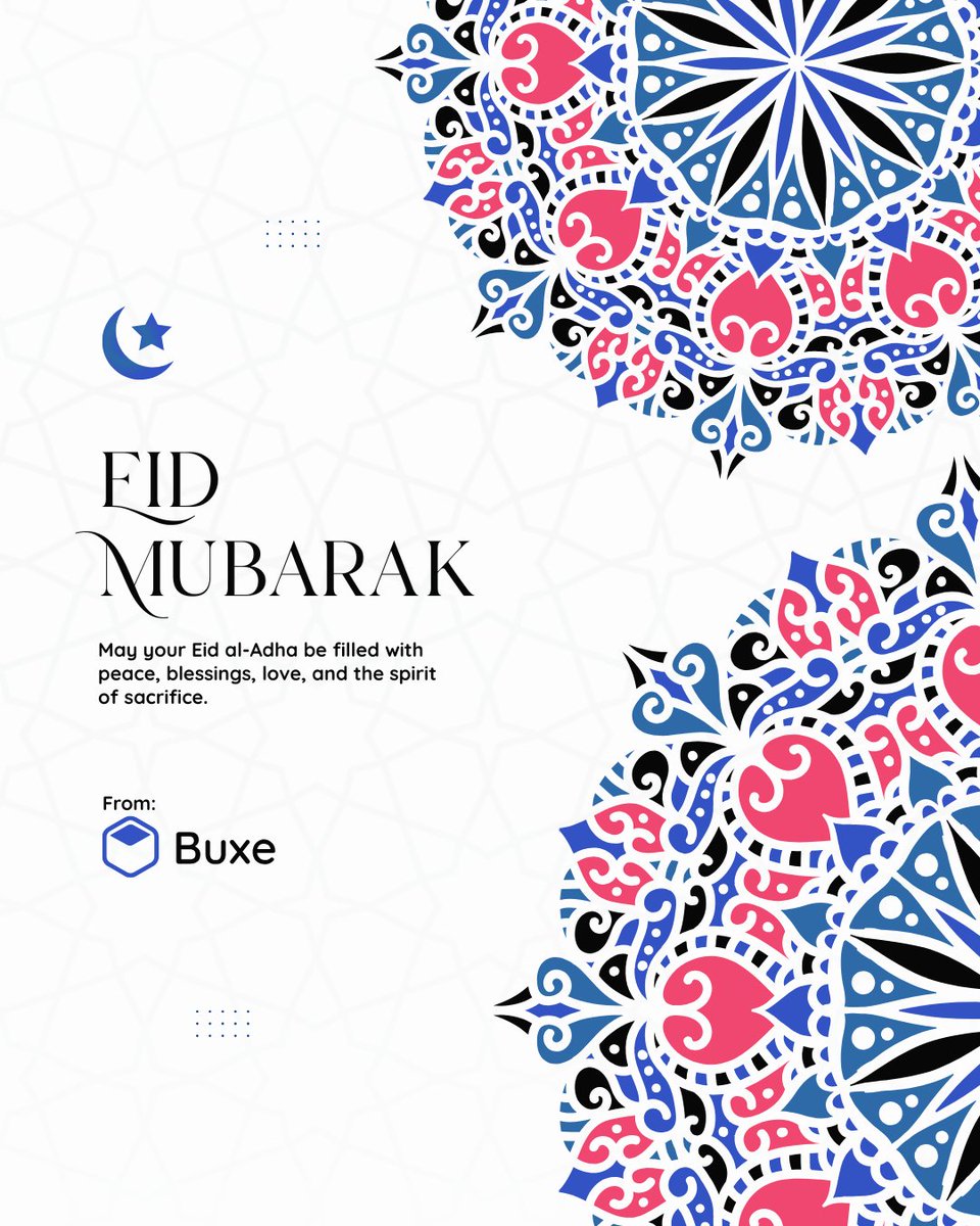 buxeapp's tweet photo. Eid Mubarak 🌙⭐️ https://t.co/Vj8JmFs3Ob