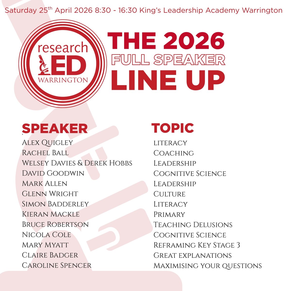 researchED Warrington tweet media