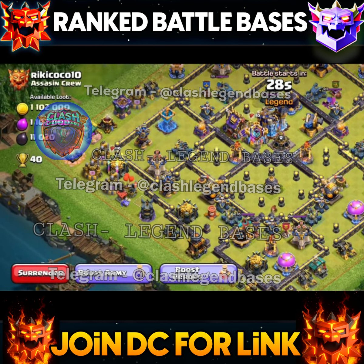 Clash- Legend Bases tweet media