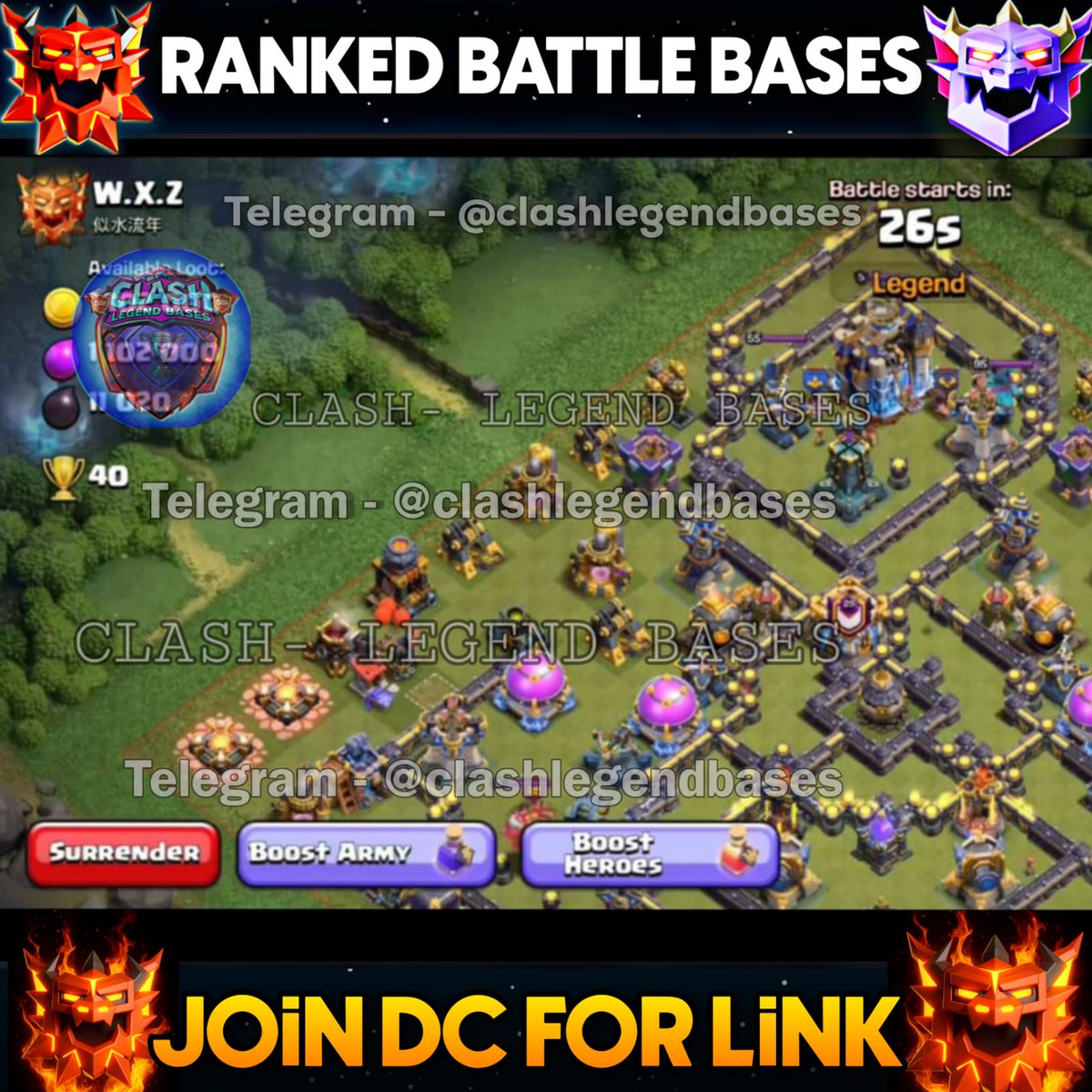 Clash- Legend Bases tweet media