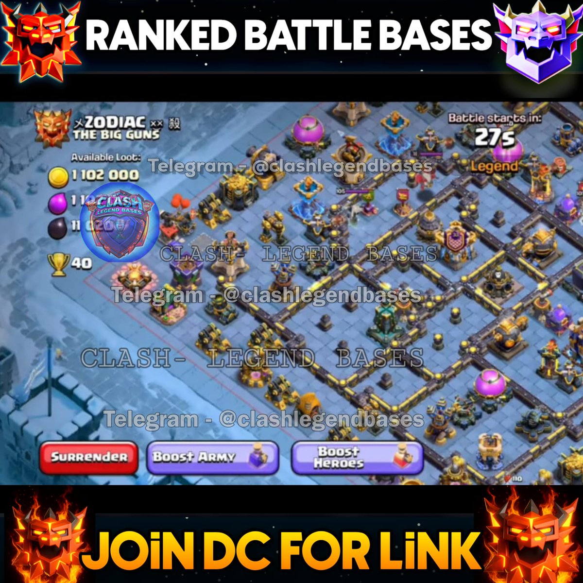 Clash- Legend Bases tweet media