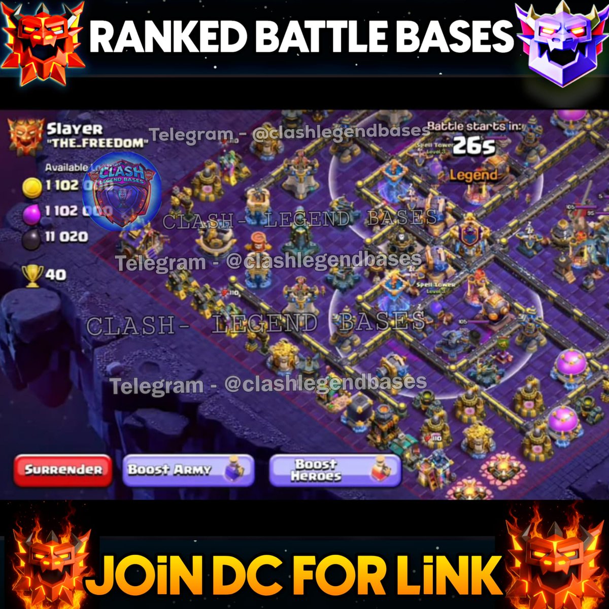 Clash- Legend Bases tweet media