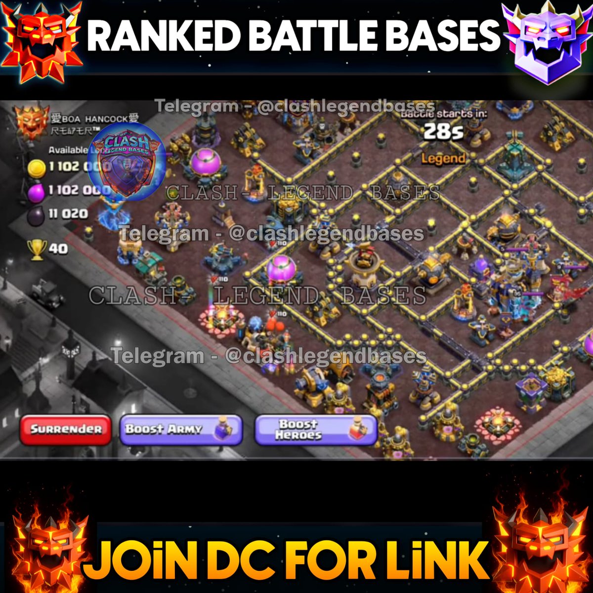 Clash- Legend Bases tweet media