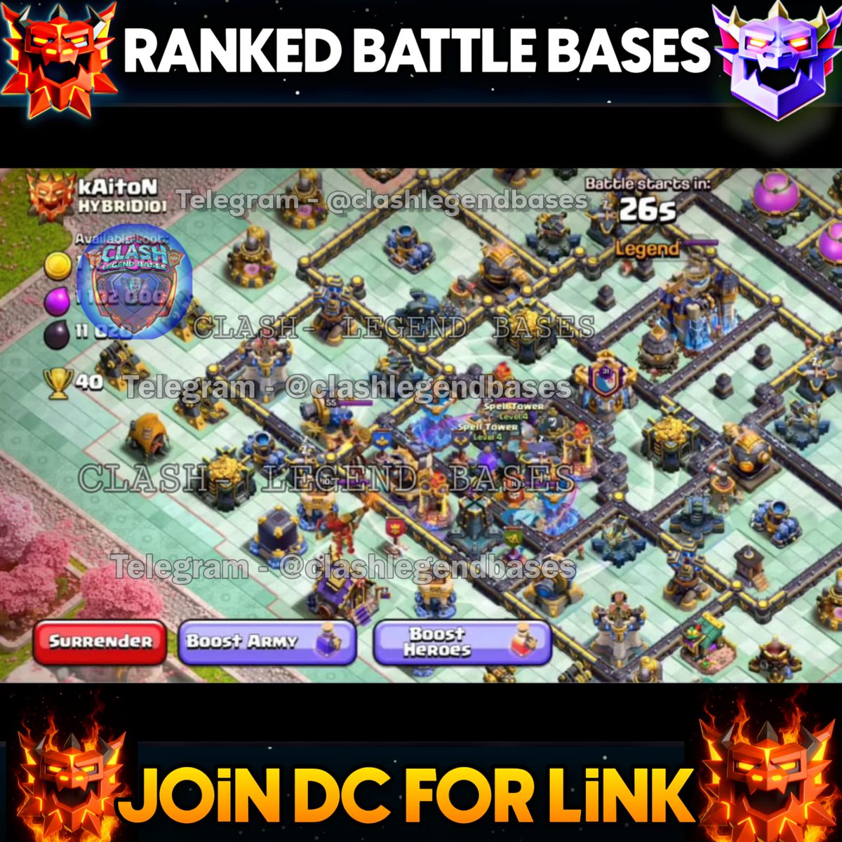 Clash- Legend Bases tweet media