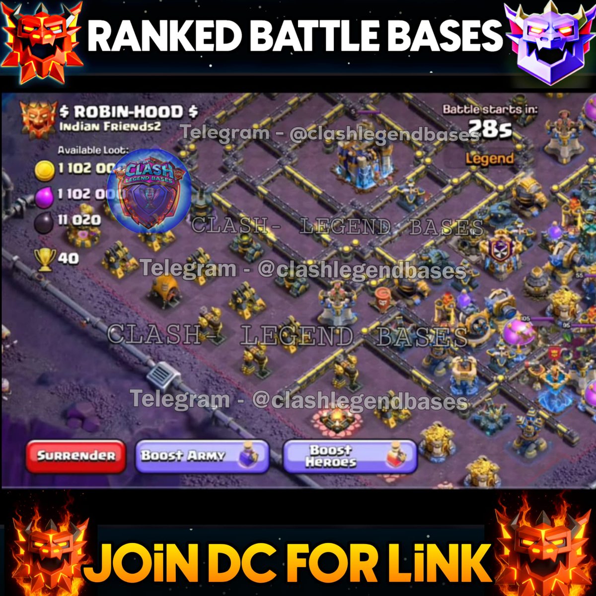 Clash- Legend Bases tweet media