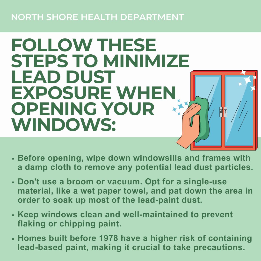 Today marks the first day of Spring!

Planning to do some spring cleaning? Be cautious of lead dust when opening your windows.