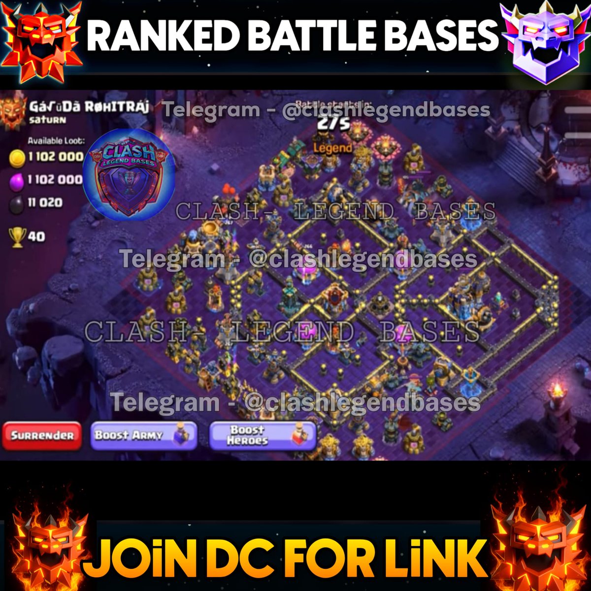 Clash- Legend Bases tweet media