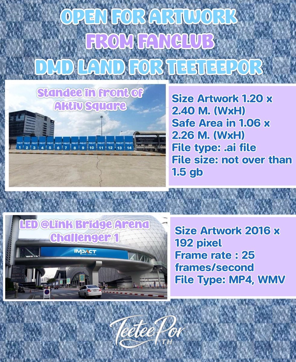 📍เปิดรับผลงาน Art work จำนวนมาก! 

แฟน ๆ ท่านใดมีความคิดสร้างสรรค์พร้อมที่จะสร้างผลงานเพื่อพา “ตี๋ตี๋ป๋อ” ขึ้นจอ LED และ Standee ที่อิมแพค อารีน่าในคอนเสิร์ต DMD LAND 3 !!!

ขอเชิญชวนแฟน ๆ ร่วมส่งผลงาน และอ่านรายละเอียดได้ที่

docs.google.com/forms/d/1hb6GT…

❗️ปิดรับผลงาน 12/4/69