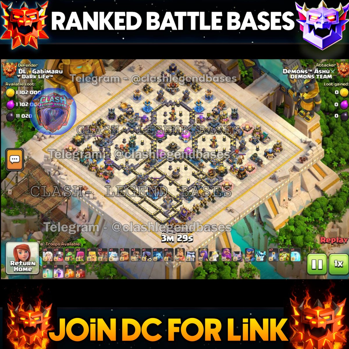 Clash- Legend Bases tweet media