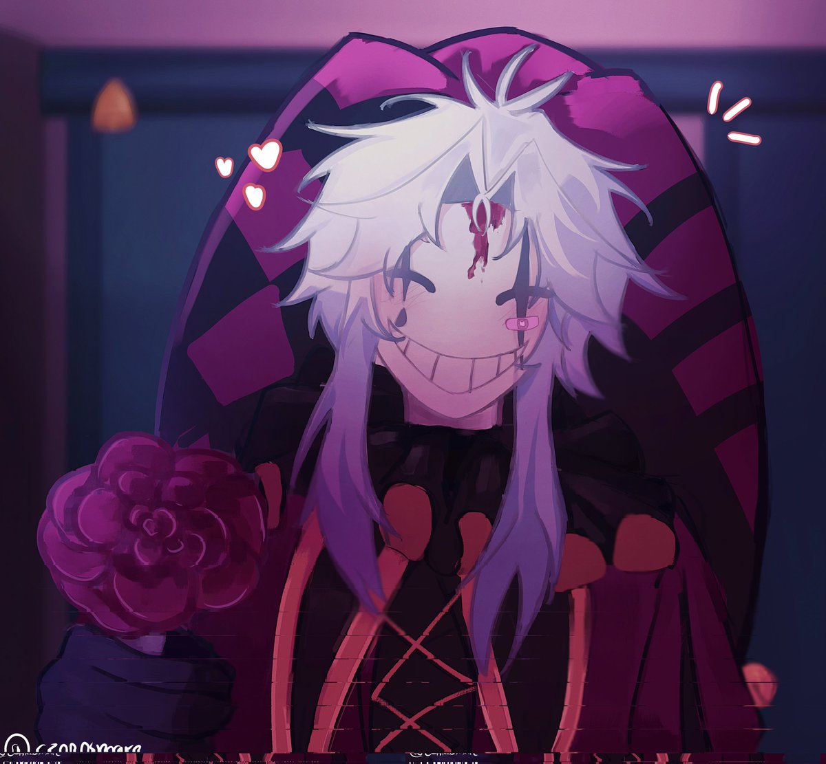 czardsmare's tweet image. It's just a simple paper flower, isn't it? There's nothing wrong with it. Take it!

#pierrot #pierrotthefreakcircus #tfc