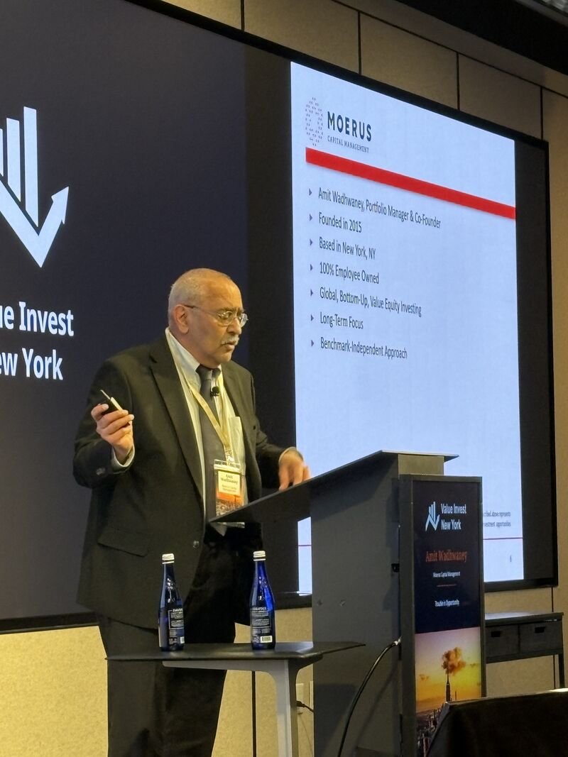 MoerusCapital's tweet photo. Amit Wadhwaney discusses why Trouble is Opportunity at the Value &amp; Quality-Growth Investor Conferences 2026 Value Invest NY Conference. https://t.co/i27gtESYzp