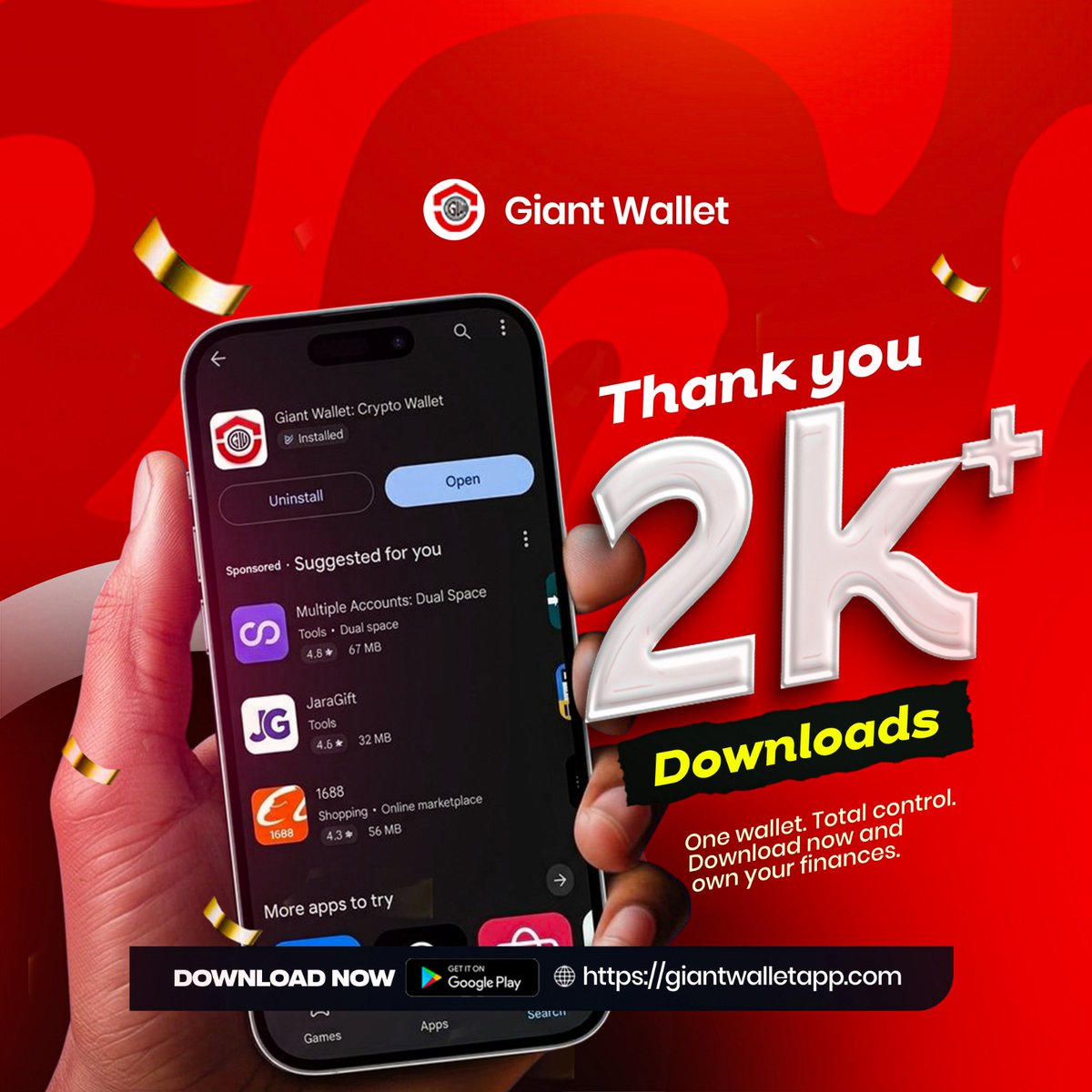The Giant Wallet App tweet media