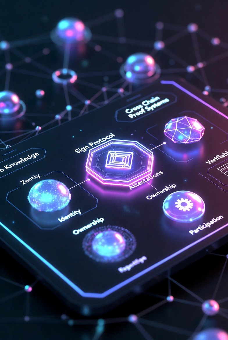 Sign Protocol is quietly reshaping how trust works in Web3. Instead of exposing full data, it lets users prove claims—identity.Cross-chain and verifiable, it turns fragmented checks into portable proof.<a href="/Sign/">Sign</a> $SIGN #SignDigitalSovereignInfra