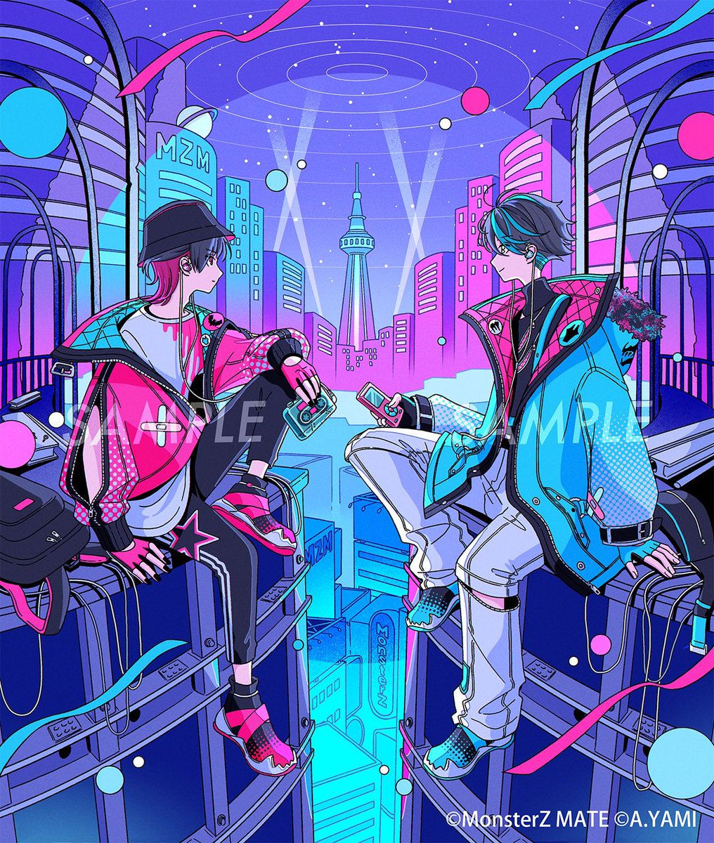 🌃お知らせ🌃
MonsterZ MATEさんのコラボイヤホンのパッケージイラストを担当させていただきました

本日から受注スタートしています.ᐟ↓↓