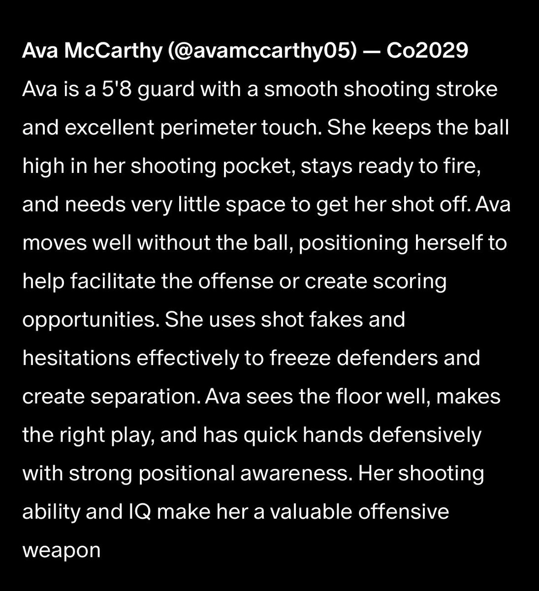 Ava McCarthy tweet media